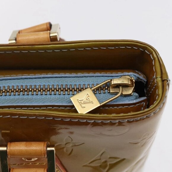 LOUIS VUITTON Monogram Vernis Houston Hand Bag Baby Blue M91005 LV Auth 144586 - Picture 10 of 16